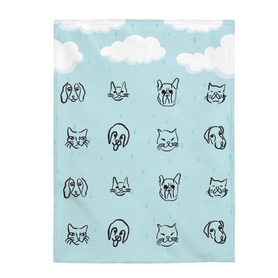 It's Raining Cats and Dogs Plush Blanket