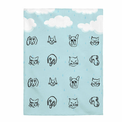 It's Raining Cats and Dogs Plush Blanket