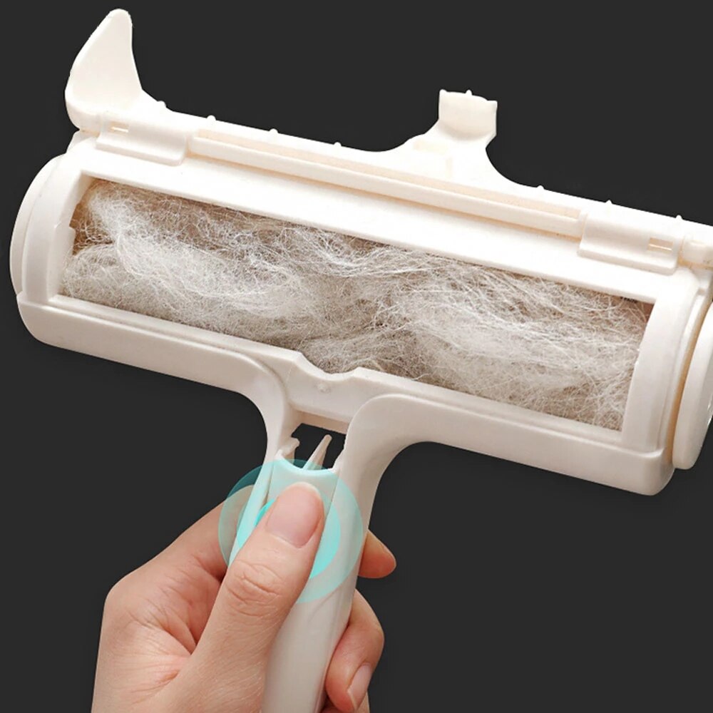 2-Way Remove Pet Hair Roller Dog Cat Hair Remover Brush Carpet