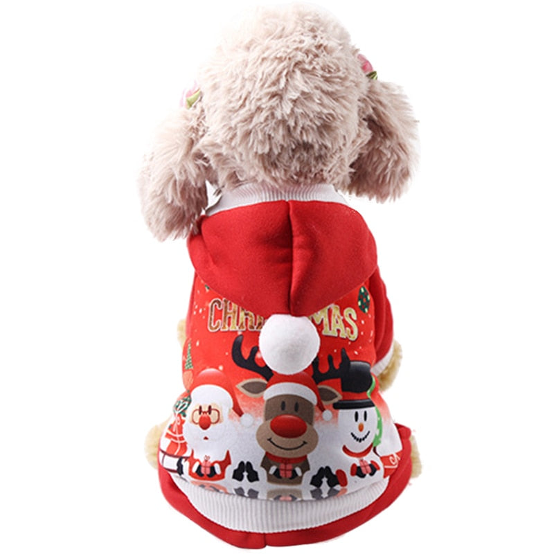 New Christmas Dog Clothes For Small Dog Pet Xmas