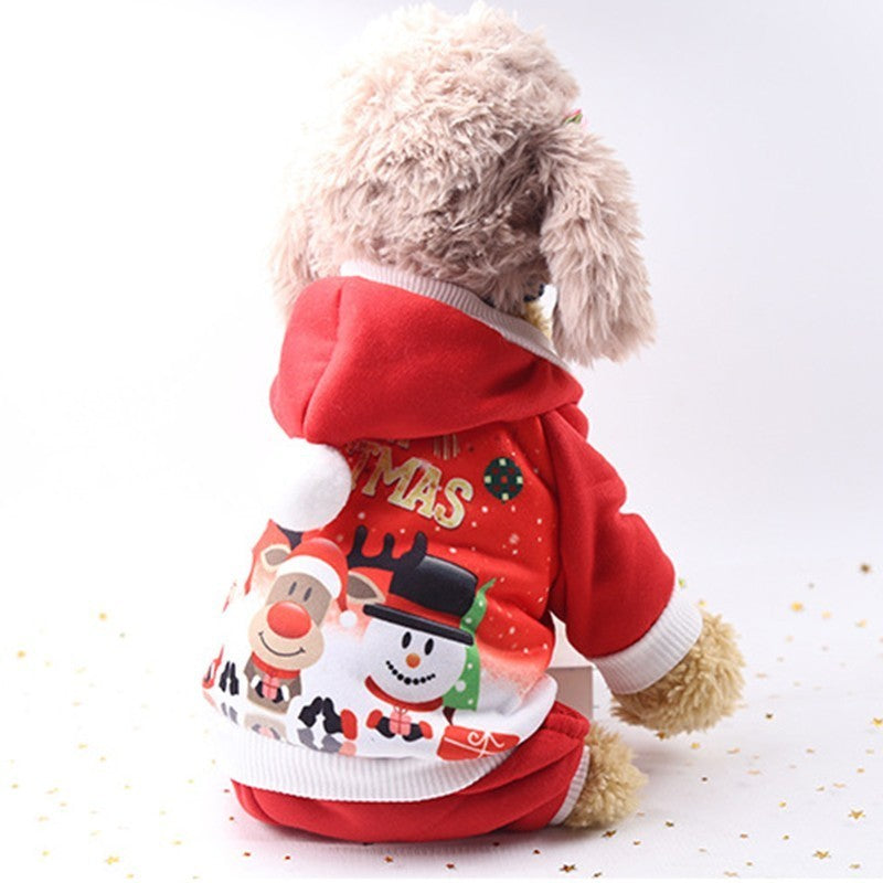 New Christmas Dog Clothes For Small Dog Pet Xmas