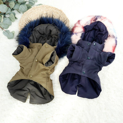 Warm Winter Dog Jacket Pet Dog Clothes Coat Hooded