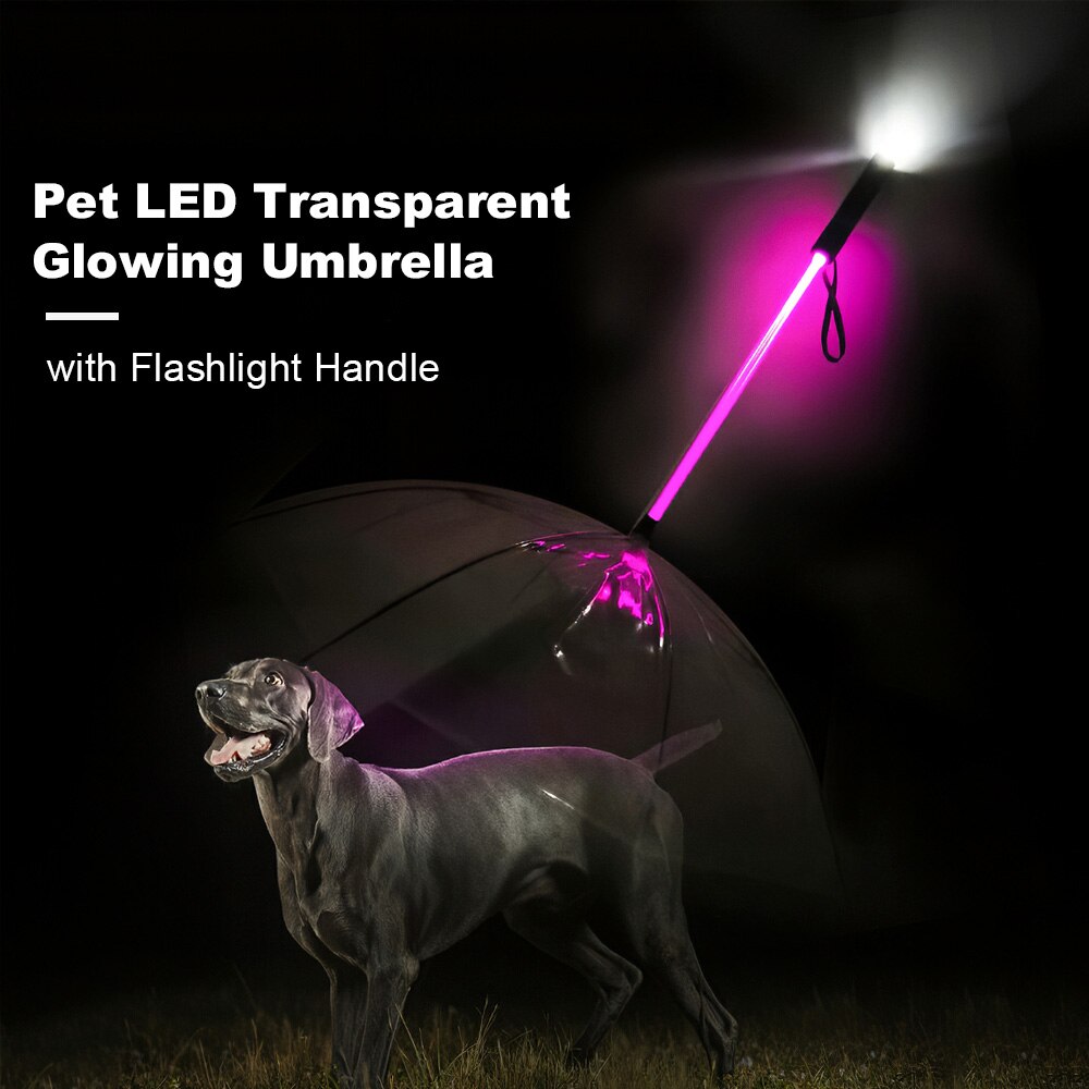 Waterproof Pet Dog Umbrella Leash With Flashlight