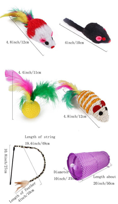 Fast Shipping 21 pcs assorted cat toys