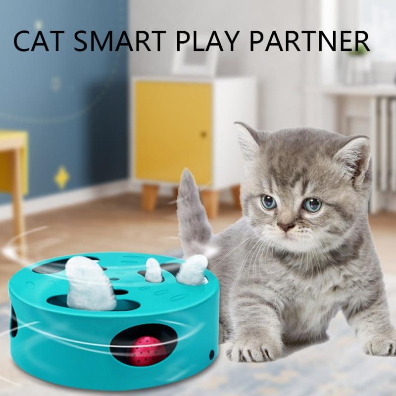 Cat Hunt Toy Chase Mouse USB Charge Interactive Maze Pet Hit Hamster