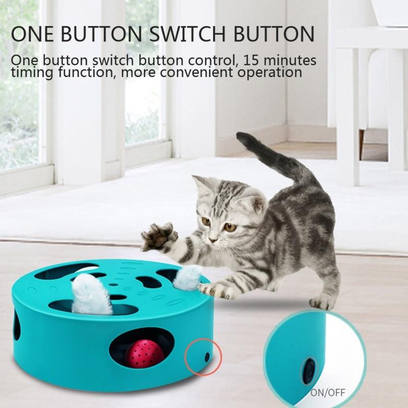 Cat Hunt Toy Chase Mouse USB Charge Interactive Maze Pet Hit Hamster